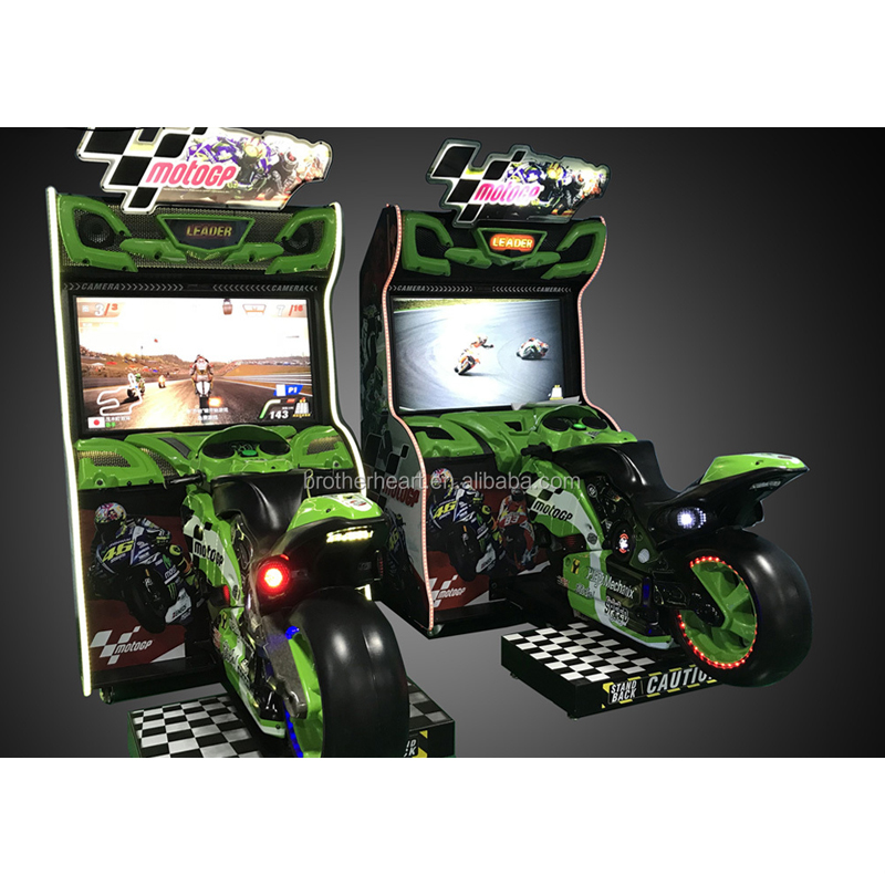 Coin operated GP moto racing ride on car simulator indoor amusement arcade game machine equipment